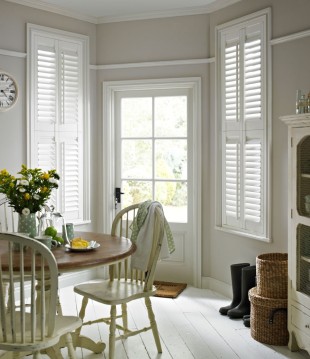 White shutters bringing light and elegance to any room